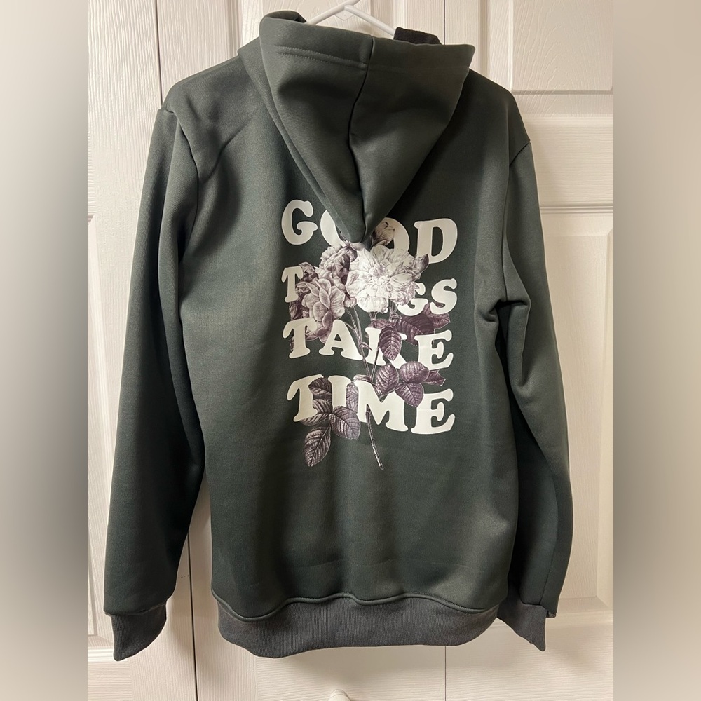 SHEIN Good Things Take Time Hoodie